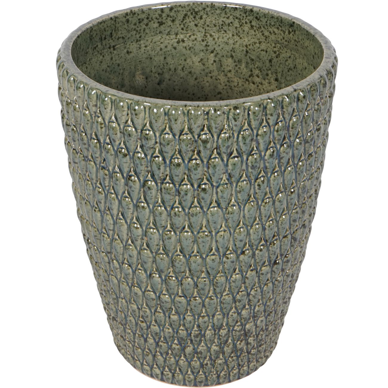 Mediterranean Reactive Glaze Ceramic Green Planter
